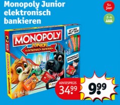 Monopoly junior elektronisch bankieren korting