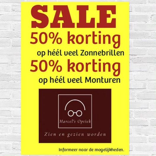 korting marcels optiek zonnebrillen en monturen