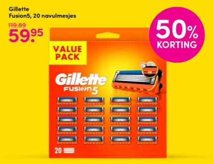 korting da gillette navulmesjes