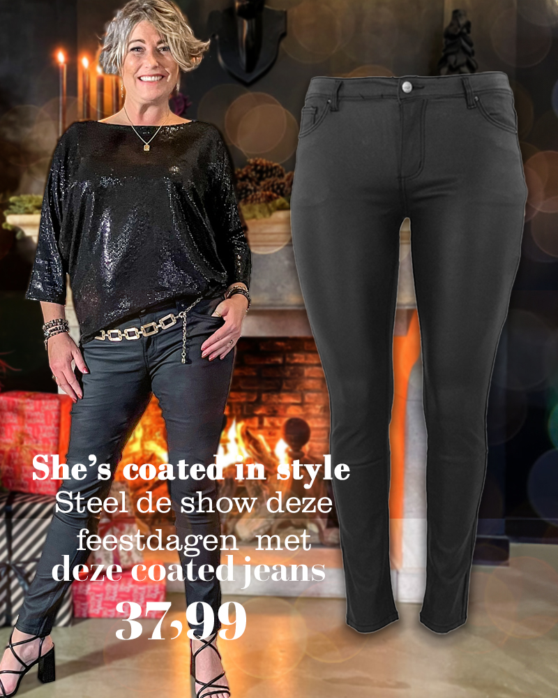 Maudd-Hoogeveen coated jeans